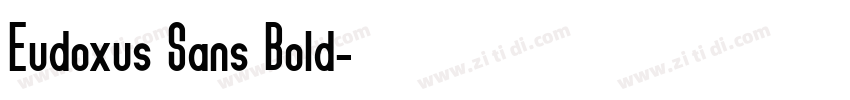 Eudoxus Sans Bold字体转换